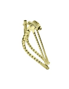 20 Lowrider Bent Square Twisted Spring Fork 1 Inch Gold.